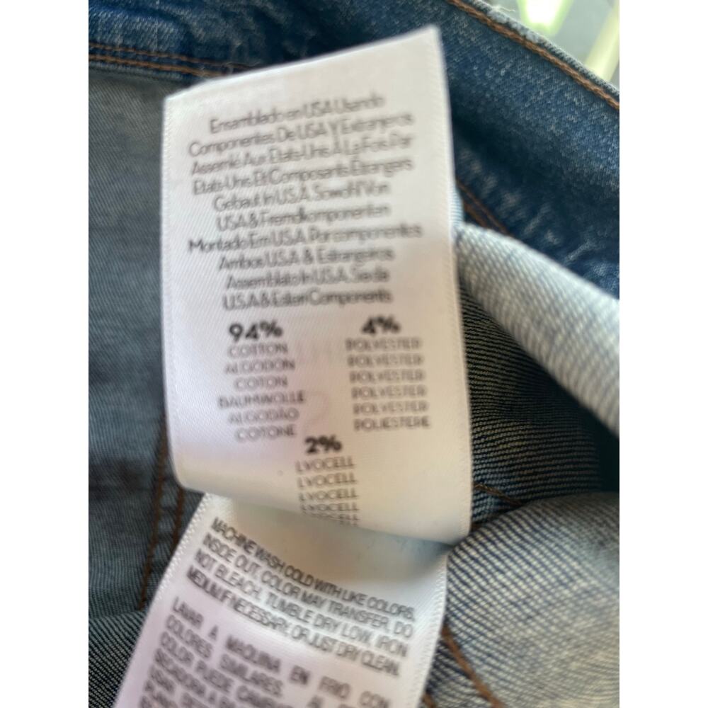 Mother Jeans Sleeveless Distressed The Bruiser Denim Vest - Picture 6 of 6